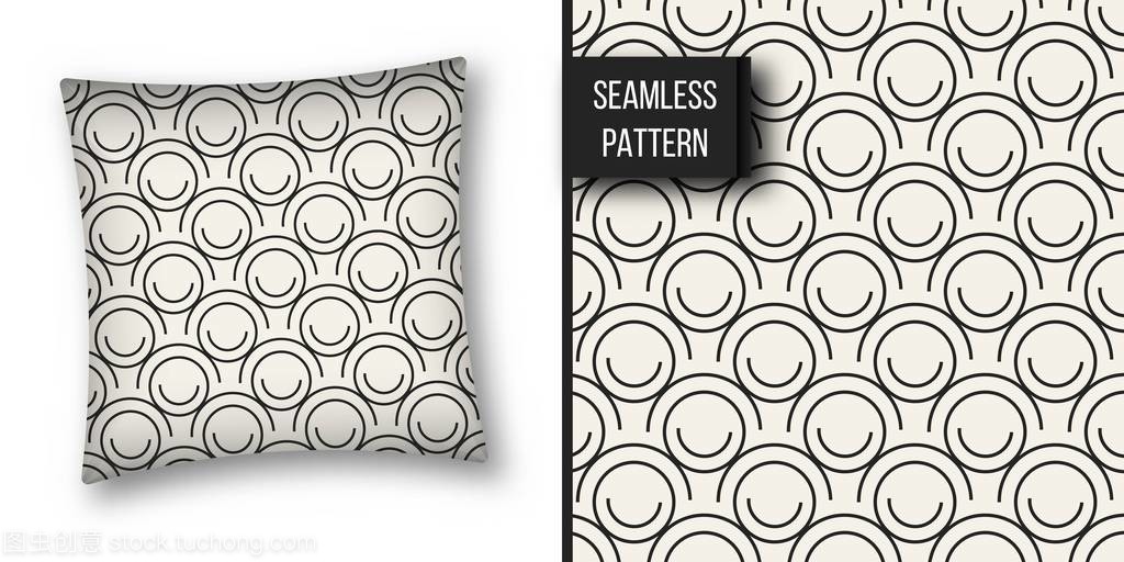 抽象概念向量單色的幾何圖案。黑色和白色小背景。藝術插圖創作模板。無縫時尚紋理。壁紙、 表面、 網頁設計、 紡織、 裝飾